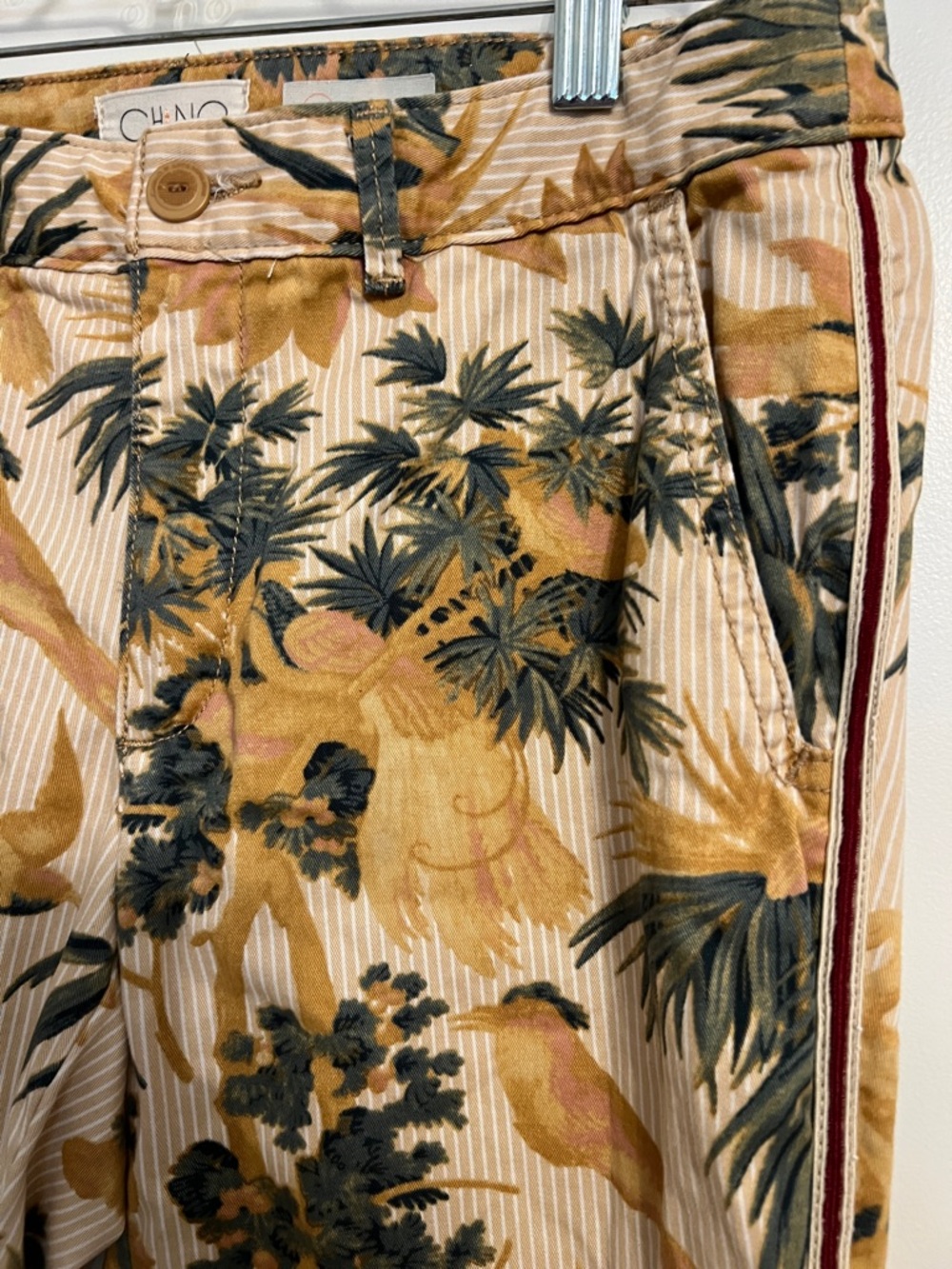 Anthropologie Relaxed Botanical Print Chino Pants 28 / 6 - Picture 6 of 11